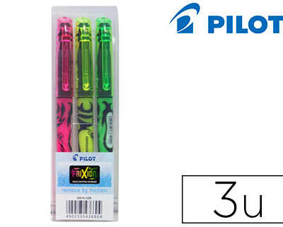 surligneur-pilot-frixion-light-acriture-1-3-3mm-encre-thermosensible-effacage-par-frottement-coloris-assortis-3unitas