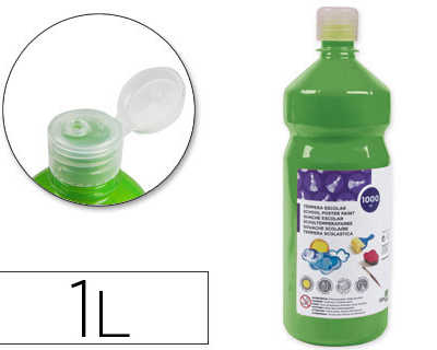 gouache-scolaire-liderpapel-li-quide-lavable-fermeture-s-curit-brillante-coloris-vert-1000ml