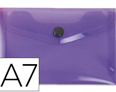 pochette-enveloppe-liderpapel-polypropylene-180-microns-a7-105x74mm-50f-fermeture-bouton-rasistant-transparent-violet