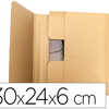 BOÎTE CARTON Q-CONNECT SPACIAL E EMBALLAGE LIVRES CATALOGUES REVUES DOSSIERS MONTAGE FACILE CANNELURE 3MM 300X240X60MM