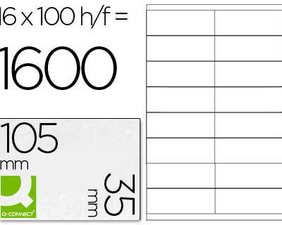 atiquette-adhasive-q-connect-1-05x35mm-coins-droits-imprimante-jet-d-encre-laser-copieur-bo-te-100-feuilles-1600-unitas