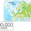 CARTE MUETTE EUROPE PHYSIQUE BOUCHUT GRANDRÉMY 80x120CM