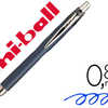 STYLO-BILLE UNIBALL JETSTREAM RT ACRITURE MOYENNE 0.8MM ENCRE GEL RATRACTABLE GRIP ANTIGLISSE AGRAFE MATAL COLORIS BLEU