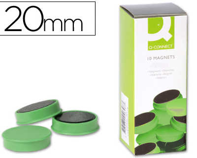 aimant-q-connect-diametre-20mm-affichage-signalisation-toutes-surfaces-matalliques-coloris-vert-bo-te-10-unitas