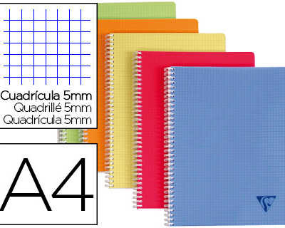 cahier-clairefontaine-linicolo-r-reliure-intagrale-assortiment-fresh-a4-21x29-7cm-180-pages-90g-5x5mm