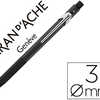 PORTE-MINES CARAN D'ACHE ALUMI NUM COLLECTION FIXPENCIL GRIP CAOUTCHOUC CLIP TAILLE-MINE INCORPORÉ MINE 3MM CORPS NOIR