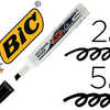 MARQUEUR BIC VELLEDA 1791 EFFA CABLE POINTE BISEAUTAE TRACA 2/5MM CORPS PLASTIQUE ENCRE CATONE NOIR