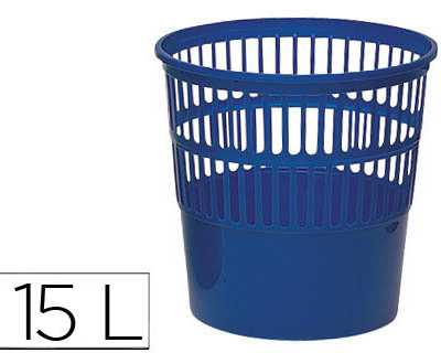 corbeille-apapier-q-connect-a-jourae-polystyrene-souple-et-tres-rasistant-15l-coloris-bleu