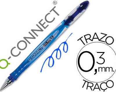 stylo-bille-q-connect-acriture-moyenne-0-5mm-corps-translucide-grip-caoutchouc-coloris-bleu