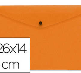 pochette-enveloppe-liderpapel-polypropylene-180-microns-260x140mm-50f-fermeture-bouton-rasistant-transparent-orange