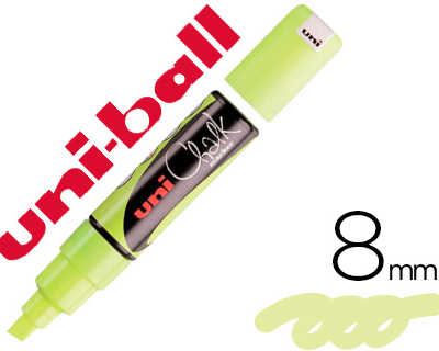 marqueur-craie-uniball-chalk-p-ointe-large-biseautae-traca-8mm-effacable-avec-un-chiffon-humide-coloris-jaune-fluo