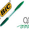 STYLO-BILLE BIC ATLANTIS ACRIT URE MOYENNE 0.5MM ENCRE DOUCE BILLE RACTRACTABLE CORPS CRISTAL CLIP GRIP PRAHENSION VERT