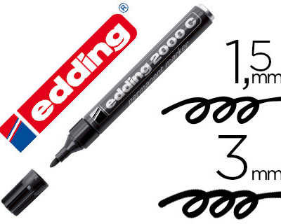 marqueur-edding-permanent-e200-0c-pointe-ogive-traca-1-5-3mm-corps-aluminium-encre-faible-odeur-sachage-rapide-noir