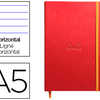 CARNET RHODIA WEBNOTEBOOK A5 1 4,8X21CM COUVERTURE SIMILI CUIR COQUELICOT 192 PAGES 90G LIGNA ALASTIQUE MARQUE-PAGE