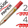 MARQUEUR ROUGE PAPIER TABLEAU BLANC POINTE OGIVE TRACÉ 2/4MM EFFAÇABLE À SEC CORPS PLASTIQUE COULEUR ROUGE