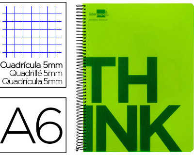 cahier-spirale-liderpapel-s-rie-think-a6-10-5x14-8cm-280-pages-80g-5x5mm-3-trous-coil-lock-bandes-4-couleurs-vert