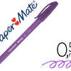 STYLO-BILLE PAPER MATE INKJOY 100 ACRITURE MOYENNE 0.5MM ULTRA DOUCE CORPS TRIANGULAIRE RASISTE BAVURES COLORIS VIOLET