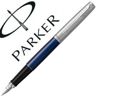 stylo-plume-parker-jotter-bleu-royal-ct-plume-m-gb-inclut-2-cartouches-encre-bleue