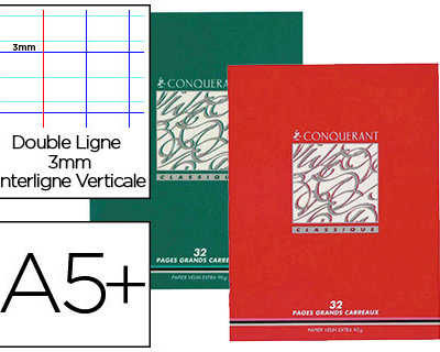 cahier-d-acriture-piqua-conqua-rant-classique-couverture-vernie-carte-couchae-a5-17x22cm-32-pages-90g-3-interlignes-10m
