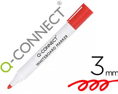 marqueur-q-connect-tableau-bla-nc-pointe-ogive-traca-3mm-corps-plastique-encre-base-alcool-rouge