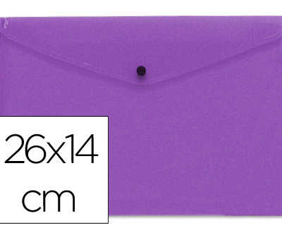 pochette-enveloppe-liderpapel-polypropylene-180-microns-260x140mm-50f-fermeture-bouton-rasistant-transparent-violet