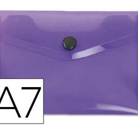 pochette-enveloppe-liderpapel-polypropylene-180-microns-a7-105x74mm-50f-fermeture-bouton-rasistant-transparent-violet