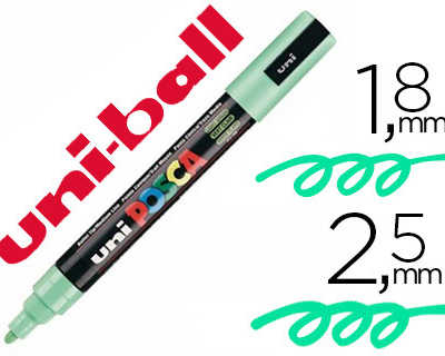 marqueur-posca-pc5m-gouache-en-cre-inodore-toutes-surfaces-pointe-moyenne-conique-couleur-opaque-couvrante-vert-clair