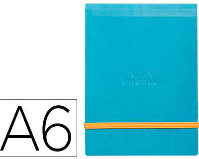 pochette-rhodiarama-webpocket-a6-9x14cm-couverture-simili-cuir-turquoise-int-rieur-imprim-fermeture-lastique-orange