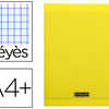 CAHIER PIQUA CLAIREFONTAINE CO UVERTURE POLYPROPYLENE TRANSPARENTE A4+ 24X32CM 96 PAGES 90G SAYES COLORIS JAUNE