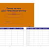 CARNET DE BORD ELVE VAHICULES DE SERVICE 15X21,5CM 2 PARTIES 64 PAGES FOLIOTAES RECTO/VERSO 400 TRAJETS