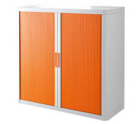 armoire-paperflow-easyoffice-2-tablettes-charge-75kg-structure-blanche-rideaux-104x110x41-5cm-coloris-blanc-orange