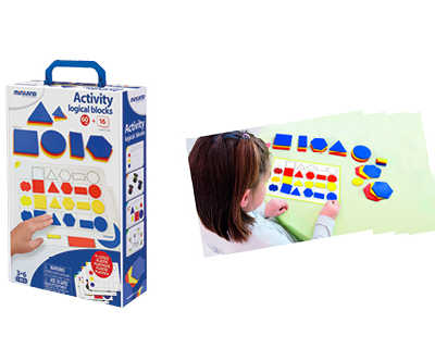 jeu-miniland-activity-logical-blocks-60-blocs-et-16-activit-s