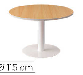 table-ronde-paperflow-easydesk-diametre-115cm-coloris-pied-acier-blanc-plateau-h-tre