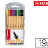 STYLO-FEUTRE STABILO POINT 88 ACRITURE FINE 0.4MM 1000M POINTE GAINAE MATAL POCHETTE 10 COLORIS ASSORTIS