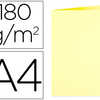 SOUS-CHEMISE LIDERPAPEL PAPIER CARTONNE 180G/M2 310X230MM DOCUMENT A4 COLORIS JAUNE PASTEL