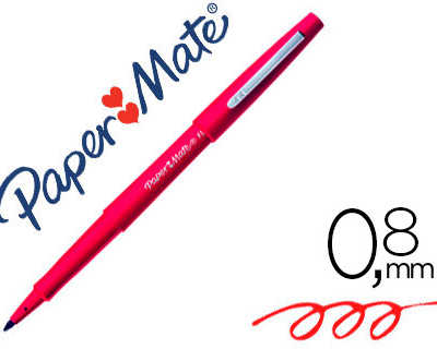 stylo-feutre-paper-mate-flair-original-pointe-moyenne-1mm-longue-durae-de-vie-coloris-rouge