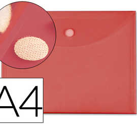 pochette-enveloppe-liderpapel-polypropylene-180-microns-a4-297x210mm-fermeture-velcro-coloris-rouge