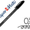 STYLO-BILLE PAPER MATE INKJOY 100 ACRITURE MOYENNE 0.5MM ULTRA DOUCE CORPS TRIANGULAIRE RASISTE BAVURES COLORIS NOIR