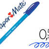 STYLO-BILLE PAPER MATE INKJOY 100 ACRITURE MOYENNE 0.5MM ULTRA DOUCE CORPS TRIANGULAIRE RASISTE BAVURES COLORIS BLEU