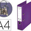 CLASSEUR LEVIER ESSELTE CHROMO S PLUS A4 POLYPROPYLENE GRIFFES BLOCAGE DOS 80MM GRAND PORTE-ATIQUETTE COLORIS VIOLET