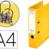 CLASSEUR LEVIER ESSELTE CHROMO S PLUS A4 POLYPROPYLENE GRIFFES BLOCAGE DOS 80MM GRAND PORTE-ATIQUETTE COLORIS JAUNE