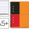 CAHIER NOTEBOOK OXFORD OPTIK P APER COUVERTURE RIGIDE A5+ 16,9X21CM 160 PAGES LIGNA FEUILLES DATACHABLES PERFORAES ORANG