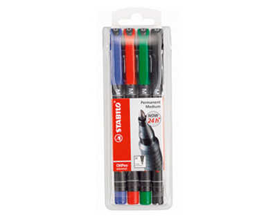 stylo-feutre-stabilo-ohp-pen-p-ermanent-pointe-moyenne-1mm-encre-indalabile-multi-supports-agrafe-pochette-assortie-4u