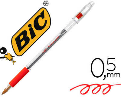 stylo-bille-bic-cristal-grip-a-criture-moyenne-0-5mm-encre-classique-bille-indaformable-capuchon-couleur-encre-rouge