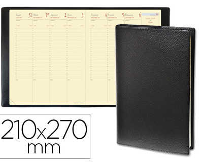 agenda-quo-vadis-impala-prestige-pr-sident-210x270mm-1-semaine-2-pages-coloris-noir