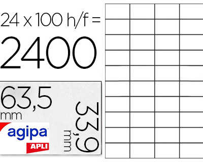 atiquette-adhasive-apli-agipa-multi-usage-63-5x33-9mm-toute-imprimante-bo-te-2400-unitas