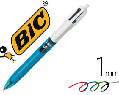 stylo-bille-bic-4-couleurs-gri-p-pro-pointe-moyenne-encre-classique-ratractable-rechargeable-4-couleurs