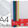 KIT RELIURE APLI AGIPA POLYPRO PYLENE 30F BORD INCURVA 10X297MM SACHET 5 BAGUETTES COULEUR+5 COUVERTURES TRANSPARENTES