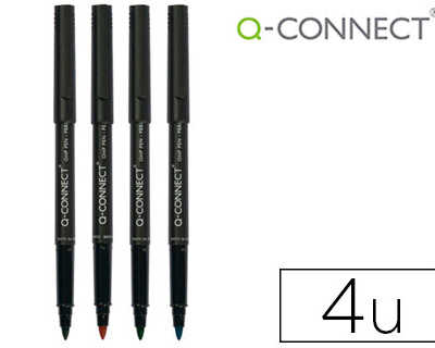 stylo-feutre-q-connect-permanent-pointe-moyenne-multi-supports-cd-dvd-plastique-couleur-noir-pochette-4-unit-s
