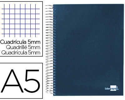 cahier-spirale-liderpapel-s-ri-e-paper-coat-a5-148x210mm-140f-80g-m2-quadrillage-5mm-coil-lock-coloris-bleu